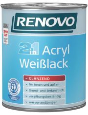 Acryl Weilack 2in1-Anstrich, glnzend 2,5 L