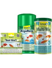 Set: Teichpflege, Wassertest, AlgoRem 1 Liter, MultiMix 1 Liter