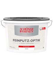 Putzeffektfarbe Feinputz-Optik extrafein weiss