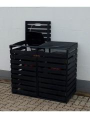 Mlltonnenbox, fr 2x240 l aus Holz, B/T/H: 136/92/122 cm
