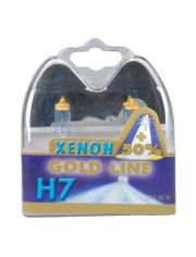 Set: Halogenlampen H7 Xenon Gold, 12V, 55W