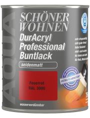 Buntlack DurAcryl Professional seidenmatt, 750 ml feuerrot