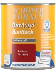 Buntlack DurAcryl seidenmatt, 750 ml rubinrot