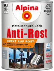 Metallschutzlack Anti-Rost Matt, Hellgrau matt 2,5 l
