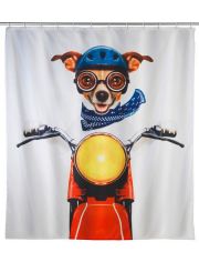 Duschvorhang Biker Dog, Breite 180 cm