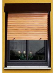 Kunststoff Vorbau-Rollladen Festma, BxH: 140x150 cm, holzfarben-braun