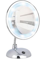 Kosmetikspiegel Style Chrome, LED Standspiegel, 3-fach Vergrerung