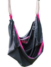 Schaukelsitz Swingbag, Textil, 110 cm, schwarz/rosa