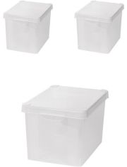 Aufbewahrungsbox »3x 20 Liter, mit Deckel« 3er Set