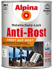 Metallschutzlack Anti-Rost Matt, Wei matt 2,5 l
