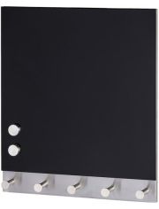 Garderobenhaken Magnetische Garderobe Black, 5 Haken, 30 x 34 cm