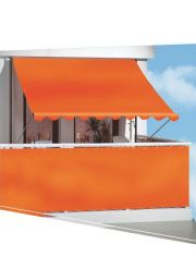 Balkonsichtschutz Polyethylen, uni orange in 2 Hhen