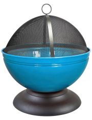 Feuerschale Globe inkl. Funkenschutzhaube, blau