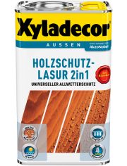 Holzschutz-Lasur 2 in 1, Ebenholz, 2,5 Liter