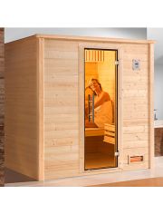 Sauna Bergen Gr.1, 198x148x204 cm, ohne Ofen, Glastr