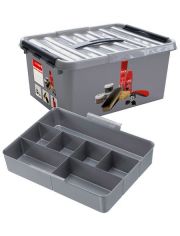 Aufbewahrungsbox Schuhputz Box 15 Liter mit Einsatz