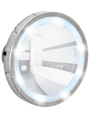 Kosmetikspiegel Mosso, LED Leuchtspiegel, mit 3 Saugnpfen, 3-fach Vergrerung