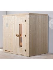 Sauna Halmstad Gr.1, 194x144x199 cm, ohne Ofen, Holztr