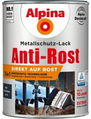 Metallschutzlack Anti-Rost Matt, Grau matt 2,5 l