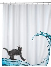 Duschvorhang Cat, Anti-Schimmel, 180 x 200 cm, waschbar