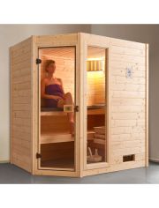 Sauna Valida Eck Gr.1, 189x139x204 cm, ohne Ofen, mit Fenster