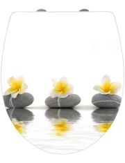 WC-Sitz Stones with Flower, Mit Absenkautomatik