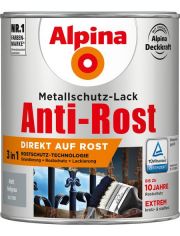 Metallschutzlack Anti-Rost Matt, Hellgrau matt 750 ml