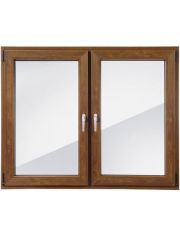 Kunststoff-Fenster Classic 420, BxH: 150x120 cm, eichefarben-dunkel, zweiflgelig