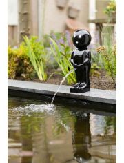Wasserspiel Boy II, B/T/H: 23/25/67 cm, schwarz
