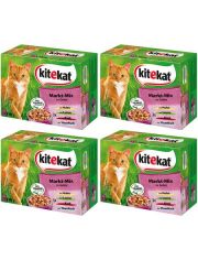 Set: Katzennassfutter Markt-Mix in Gelee, 4 Pakete mit je 12 Beuteln  100 g
