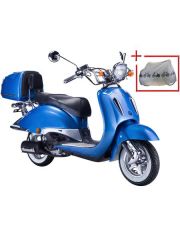 Motorroller Strada, 50 ccm, blau-schwarz
