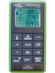 Entfernungsmesser LASER METER 50 PS 7550, inkl. Batterie und Tasche