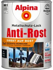 Metallschutzlack Anti-Rost Matt, Schwarz matt 2,5 l