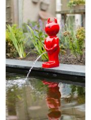 Wasserspiel Boy Teufel, B/T/H: 16/16/45,5 cm, rot