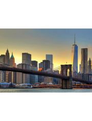 Fototapete Brooklyn Bridge At Sunset, 8-teilig, 366x254 cm