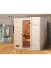 Sauna Vaasa 2, 187x170x203,5 cm, 9-kW-Ofen mit int. Steuerung
