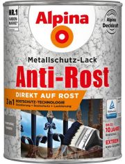 Metallschutzlack Anti-Rost Hammerschlag, Dunkelgrau 2,5 l