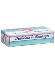 Aufbewahrungsbox First Aid Case - flach, L/B/H: 32 x15,5 x 8 cm, im Vintage-Look