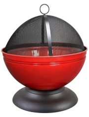 Feuerschale Globe inkl. Funkenschutzhaube, rot