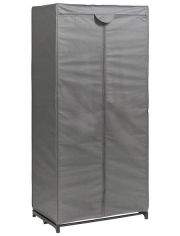 Stoff-Kleiderschrank, Farbe grau, Mae 160x75x50 cm