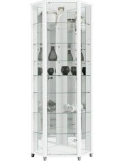 Eckvitrine, Hhe 172 cm, 7 Glasbden