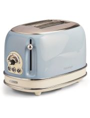 Ariete 2-Schlitz-Toaster Vintage, fr 2 Scheiben, 810 Watt, blau