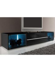TV-Lowboard, mit 2 Vitrinenfchern, Breite 141 cm oder 161 cm